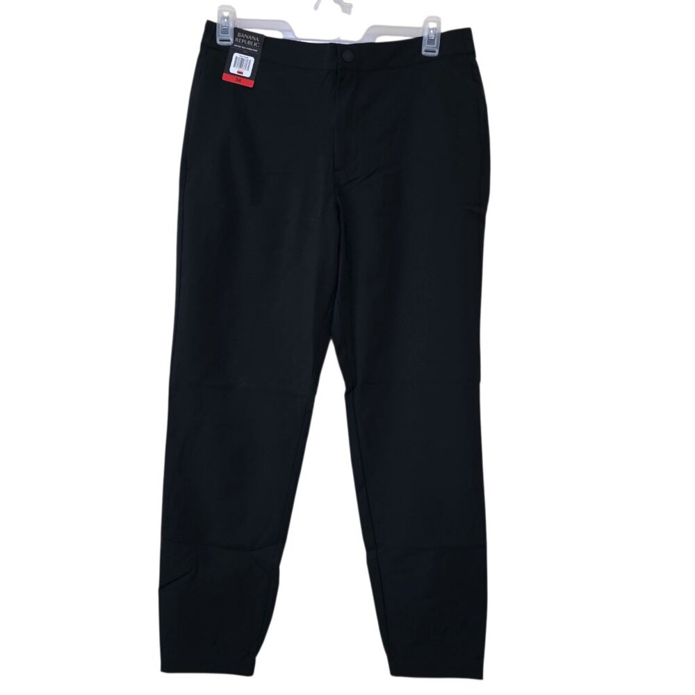 Banana Republic Motion Tech Hybrid Pants Mens Sz 30x39 & 34x42 Black Performance
